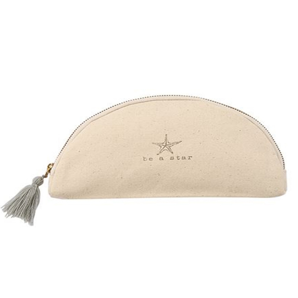 mud pie canvas cosmetic bag -be a star